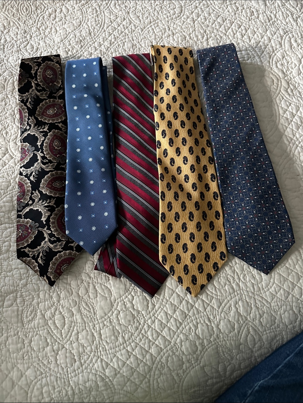 5 Mens Silk Ties Calvin Klein Joseph Abboud Mallory Church Equus Nick Graham